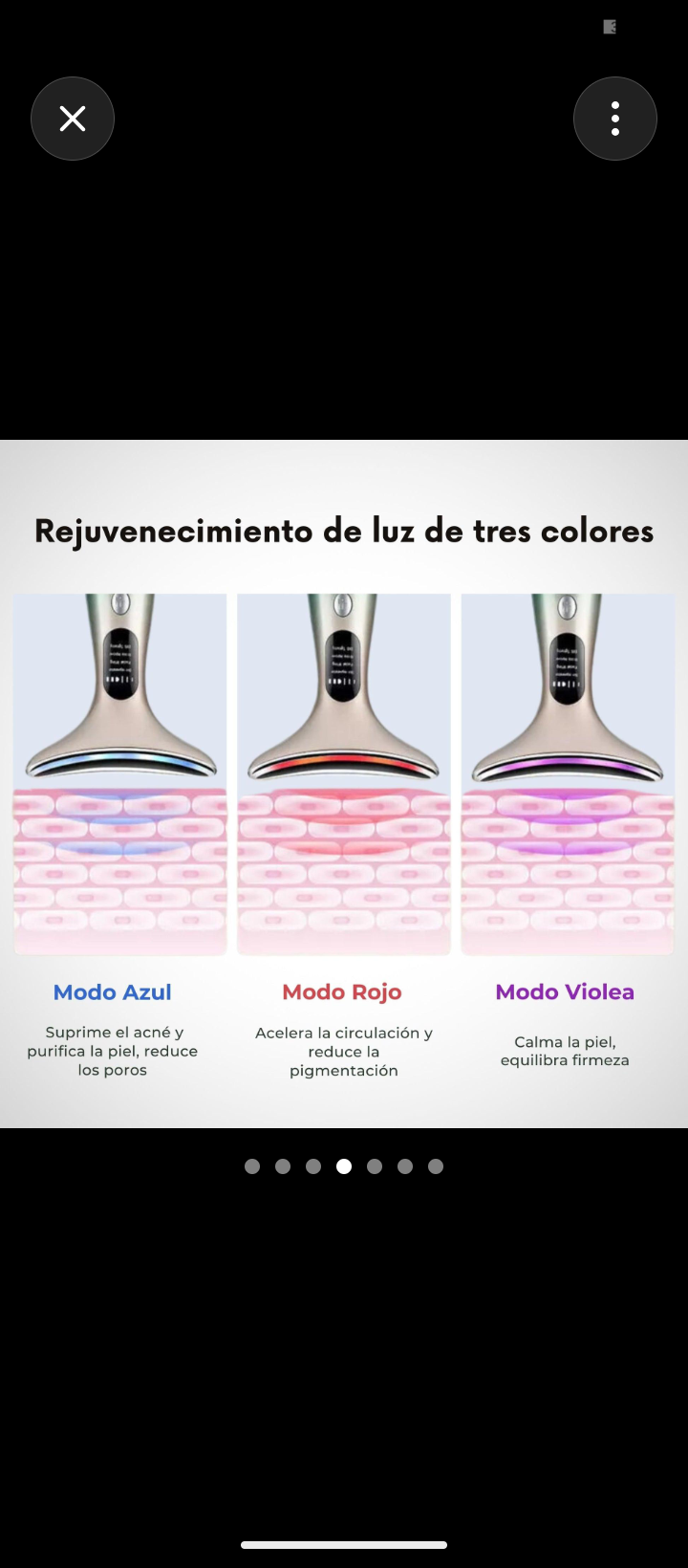 Masajeador Facial De 3 Luces LED