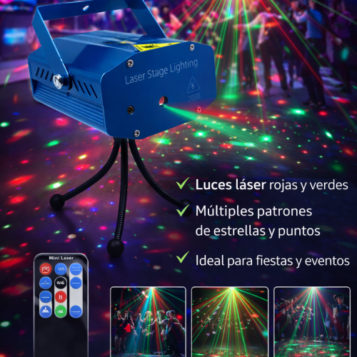 PROYECTOR DE LUCES LED PARA FIESTAS A CONTROL