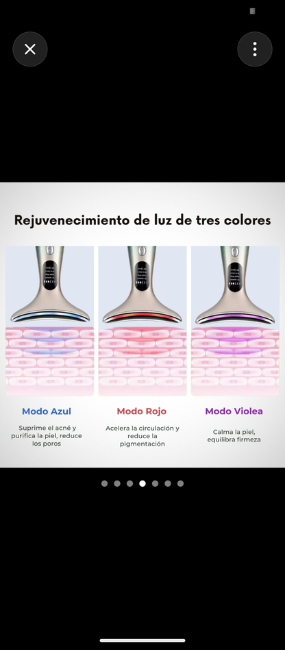 Masajeador Facial De 3 Luces LED