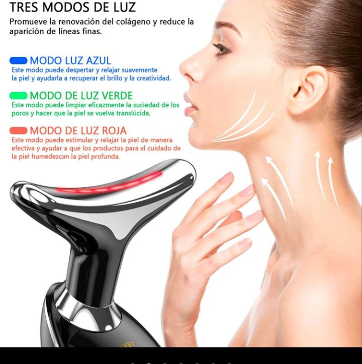 Masajeador Facial De 3 Luces LED