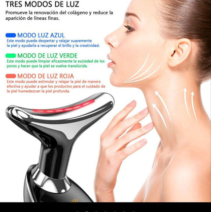 Masajeador Facial De 3 Luces LED