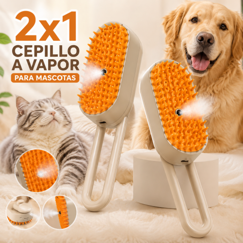 Cepillo a Vapor recargable para mascotas (2x1)
